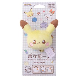 Poképiece Plush Badge Pikachu Plush Toy Width: Approx. 2.8 inches (7 cm)
