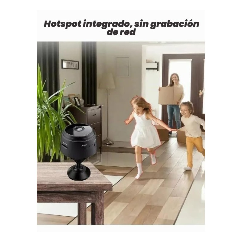 Genérico Mini Cámara IP WiFi Full HD con Visión Nocturna