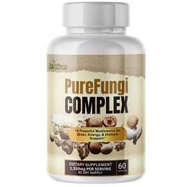 Pelican Vitamins PureFungi Complex- Brain & Immune Support- 60 Capsules