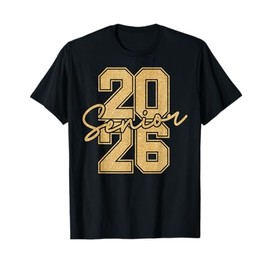 Senior 2026 Class of 2026 Gold Black Senior Graduation Gift T-Shirt