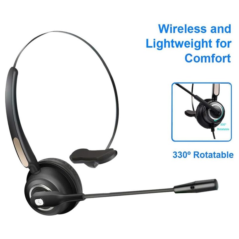 Fahgaer Wireless Headset Noise Cancelling Bluetooth Headphones with Mic Gaming