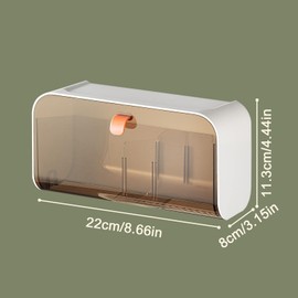 Wall Mounted Cotton Pads Holder Organizer Cotton Swab Balls Holder Q-tip Dispenser Qtip Storage Canister Cosmetic Pads Container Flossers Box Case Crystal Brown