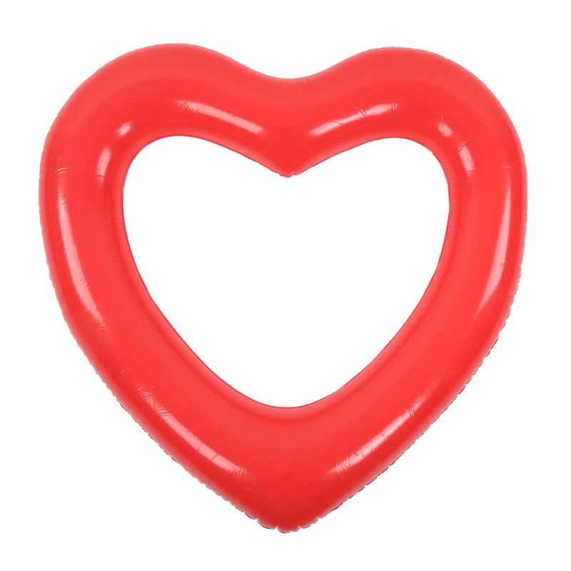 Heart Shaped Swimming Circle 120cm Thick Tear Resistant PVC Material