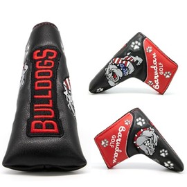 LBK Club Head Cover, Embroidered Synthetic Leather (PU Leather), Pin Type, L-Shaped Putter Cover, Golf Club Putter Cover, Lightweight, Abrasion-resistant, Long Lasting, For Men and Women (Pin-Type