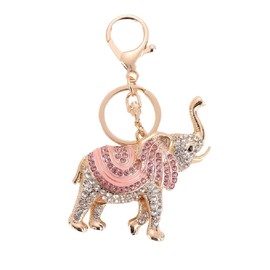 QDDollars Elephant Keychain for Women, Cute Elephant Key Chain, Sparkling Elephant Key Ring, Funny Elephant Keychains, Lucky Elephant Keyring, Rhinestone Elephant Animal Keychain Accessories