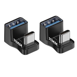 ZIXINZIYI 180°USB-C to USB-A Adapter, 180 Degree USB-C Male to USB-A Female USB 3.1/PD 100W 4K60Hz Adapter, Compatible with Steam Deck/Switch/Tablet/Laptop/Phone.etc(USB C to A-2PCS)