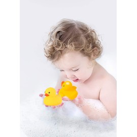 50PCS Super Mini Rubber Duck Bath Duck Toys for Toddlers Boys Girls,Squeak and Float Rubber Ducks in Bulk Jeep Ducks Baby Shower Duck Decorations Party Favors (1.6'')