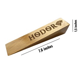 Hodor Door Stopper XL Natural Beech Wood Anti Slip Rubber Wedge GoT with Stark Sign - Bigger Than Ever