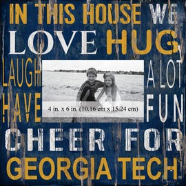 Fan Creations Georgia Tech 10x10 in This House Frame, Multicolored