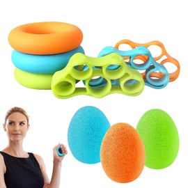 Finger Strengthener - Grip Strengthener,Grip Trainer Finger Stretcher Exerciser Hand Gripper Strength Ring Stress Ball for Musician