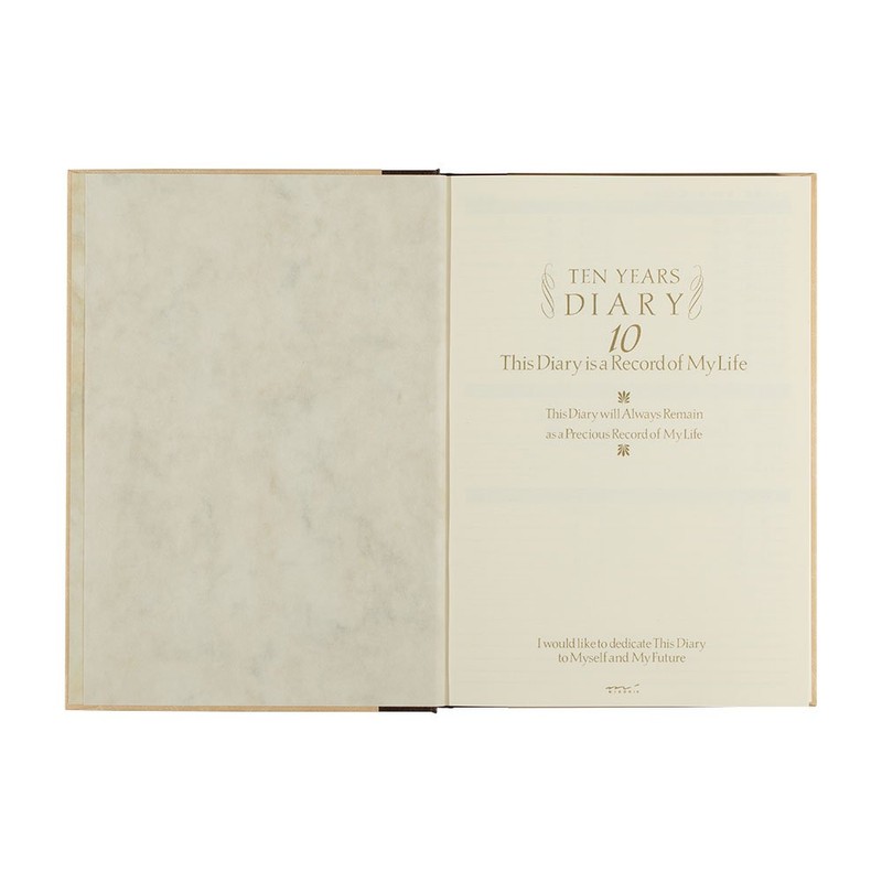 Green diary 10 years continuous use Western-style