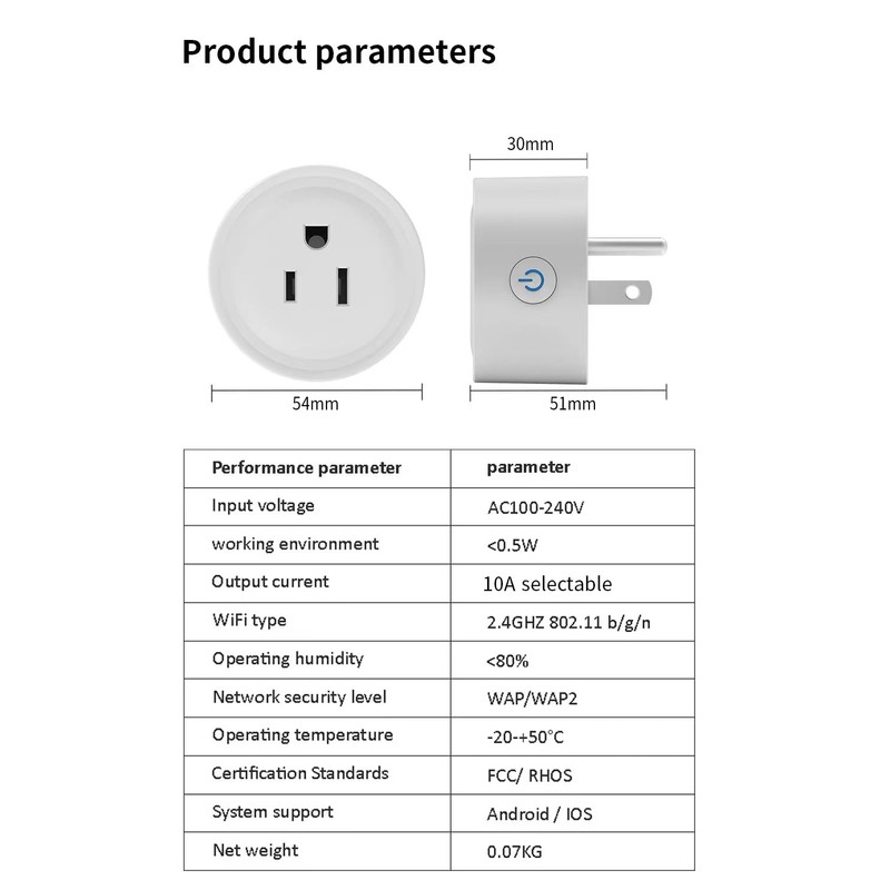 Smart Plug Simple Set Up with One Voice Command, APP