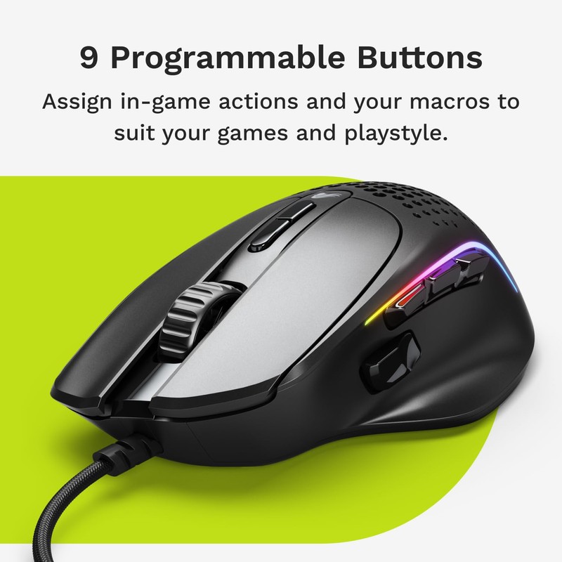 Glorious Gaming Model I 2 Wired Gaming Mouse: 9 Programmable