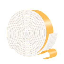 Weather Stripping,Door Insulation,Front Door Weather Stripping, Lightproof, Soundproof Foam,Door Seal Strip for Door Frame,Window Frame,Sliding Door (White,2 in x 1/4 in x 13Ft)