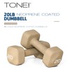 Tone Fitness 20 lb Neoprene Dumbbell Pair for Home Workouts