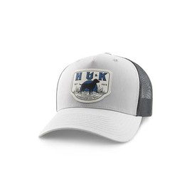 HUK Unisex Trucker, Anti-Glare Snapback Fishing Hat for Kids, Lab Patch-Harbor Mist