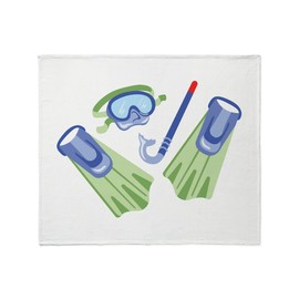 CafePress Snorkel Flippers Throw Blanket Super Soft Fleece Plush Throw Blanket, 60"x50"