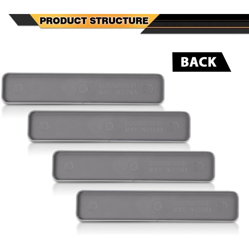 CNNELL 4PCS Dark Grey Composite Decking Boards End Cap 5.5”