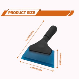 5 inch Mini Silicone Window Squeegee All-Purpose Heavy-Duty Car Squeegee for Car, RV, Windshield, Shower, Bathroom, Classroom, Glass, Mirror, 1 Non-Slip Rubber Squeegee, Blue
