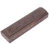 GURU SHOP Incense Stick Box, Pen Box with Carved Ornament,