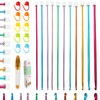 Tunisian Crochet Hook Set, 11 Pieces Tunisian Crochet Hook 2.0-8.0