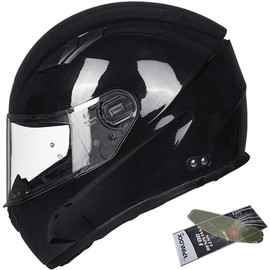 ILM Motorcycle Helmet Motocross Full Face Ultra Large Pinlock Insert Anti-Fog Visor ATV Casco Snowmobile for Men Women DOT(Matte Black, 3X-Large)