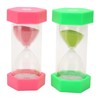 2pcs Hexagonal Hourglass 15 Minutes Learning Sand Timer Portable Plastic