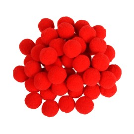 Jomnvo 100 Pieces 2CM Christmas Pom Poms Red Fluffy Pompoms Pom Pom Felt Balls for DIY Crafts Making (Red)
