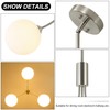 CNRATYE 3-Light Brushed Nickel Chandelier Milk Globe Glass Pendant Lights