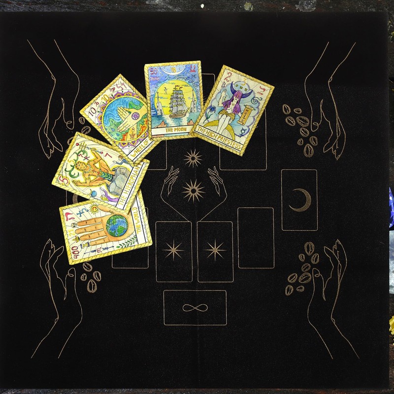 jojofuny 1 Set Tarot Cloth Flannel Altar Cloth Tarot Card