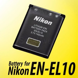 Nikon EN-EL10 Li-Ion Battery for Nikon Coolpix S60 S80 S2XX S5XX S3000 S4000 S5100 etc