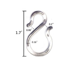 ZIOJOVK 24PCS 1.7Inch Clear Plastic Punch Bowl Cup S Hooks
