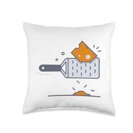 Fun Cheese Lover Cheese Grater Throw Pillow