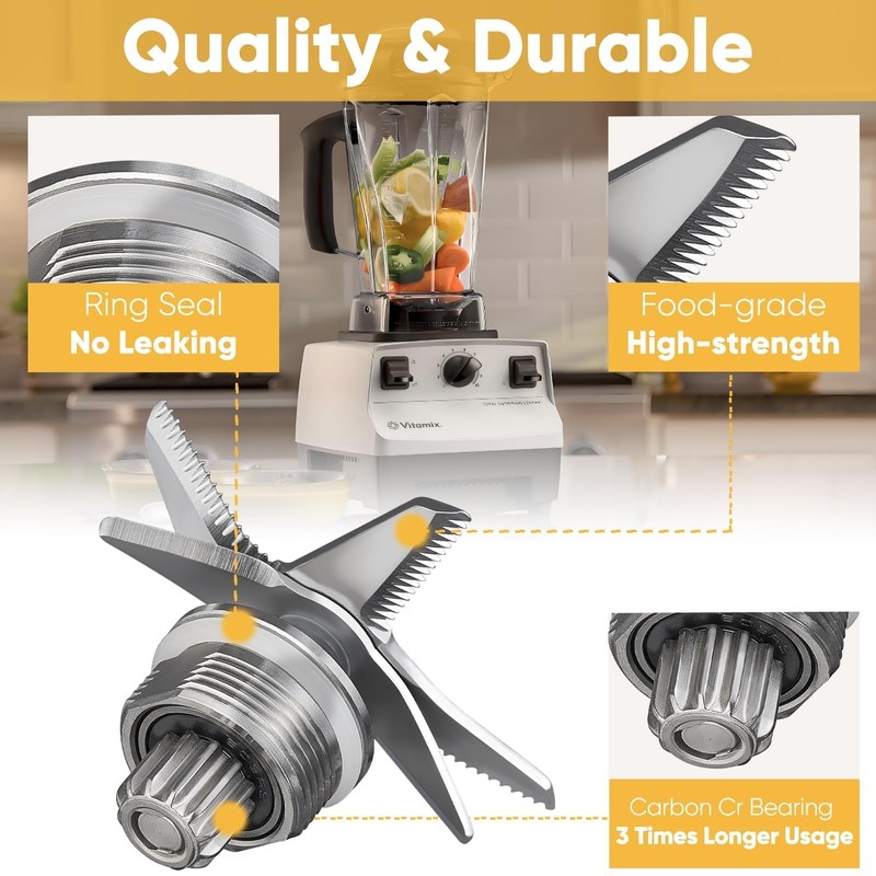Wet Blender Blade Replacement Parts, Fit for Vitamix Immersion 5200