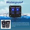 Switch Panel 2 Gang Aluminum Toggle Switch, Waterproof 12V/24V Marine