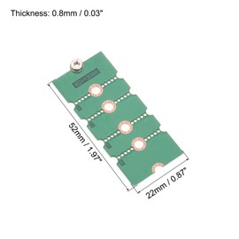 MECCANIXITY 3Pcs M2+ M.2 NGFF/NVME Length Extend Adapter 2230, 2242, 2260, 2280 Multipurpose SSD Extension Bracket Card Plate PCB Board for PC Computer Case Green