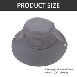 KICHOUSE Fashion Wide Brim Sun Hat Quick Dry Outdoor Bucket Hat for Camping Fishing Hiking UV Protection Durable Summer for Men and Women Grey