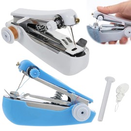 Maquina de Coser Portatil de 2 Paquetes equipada,Maquina de Coser Manualcon Enhebrador de Agujas y Eje de Extensión, Mini Maquina de Coser para Niñas,Costura a Mano de niños, Costura de Ropa