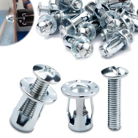 Mbsomnus Cavity Dowels Metal M4 x 20, Pack of 30 Cavity Metal Anchors Jack Nuts Petal Nuts Expansion Nuts Thin Fixings Hollow Wall Anchor Assortment Kit Heavy Duty for Thin Walls Hollow Doors Iron