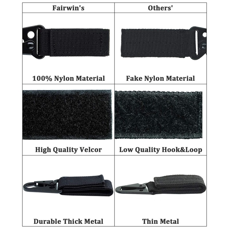 FAIRWIN Tactical Gear Clip, Nylon Key Ring Holder or Tactical