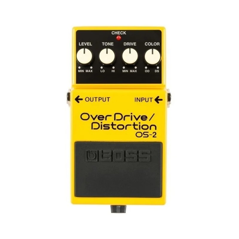 Pedal de efecto Boss OverDrive/Distortion OS-2 amarillo