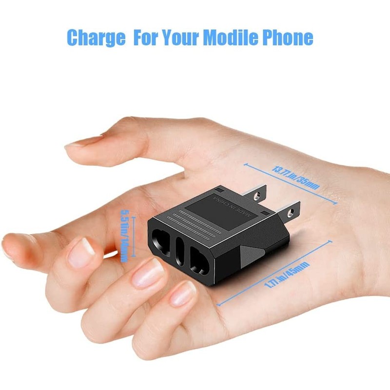 Europe to US Plug Adapter, HICITY 8-Pack Travel Power Plug