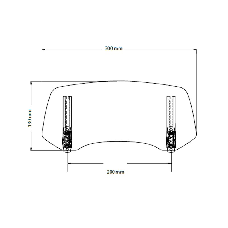 Puig 20763W Spoilerscheibe 2.0. Befestigt mit Schrauben Transparent