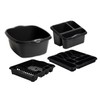 M1SS Midnight Greyish - 4 Piece Casa Plastic Kitchen Set