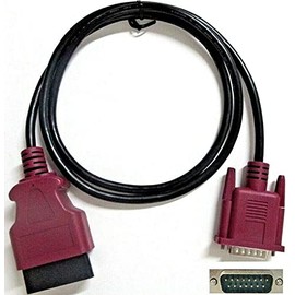 Xpertx Solutions OBDII OBD2 Cable with 15-pin Male Connector Compatible with JPRO DLA+ & DLA+ PLC for 2013 and Newer for Mack and Volvo OBDII Engine ECU Adapter Cable Aftermarket Replacement