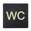 Toilet Sign Black Wooden Toilet Sign for Men and Women