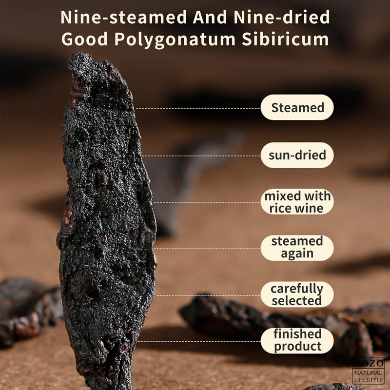 DOZO Rhizoma Polygonati Premium Wild Polygonatum Sibiricum 10.5oz/300g Huang Jing