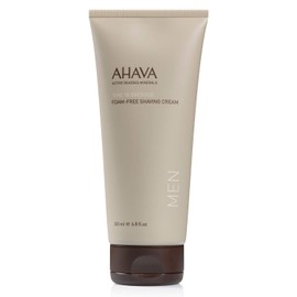 AHAVA Men's Foam-Free Shaving Cream - Foamless Silky Shaving Cream, Closer Shaving, Soothes & Softens, enriched with Osmoter & G-Force: Ginger Root, Ginseng, Ginkgo Biloba & Green Tea, 6.8 Fl.Oz