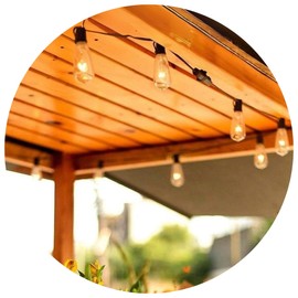 Holiday Bright Lights 10-Bulb ST40 Clear Incandescent Bulbs, Edison Style Light Set, Outdoor Patio String Lights Porch Decor