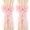 2 Pack Bow Curtains, French Silk Holdbacks Curtain Tiebacks